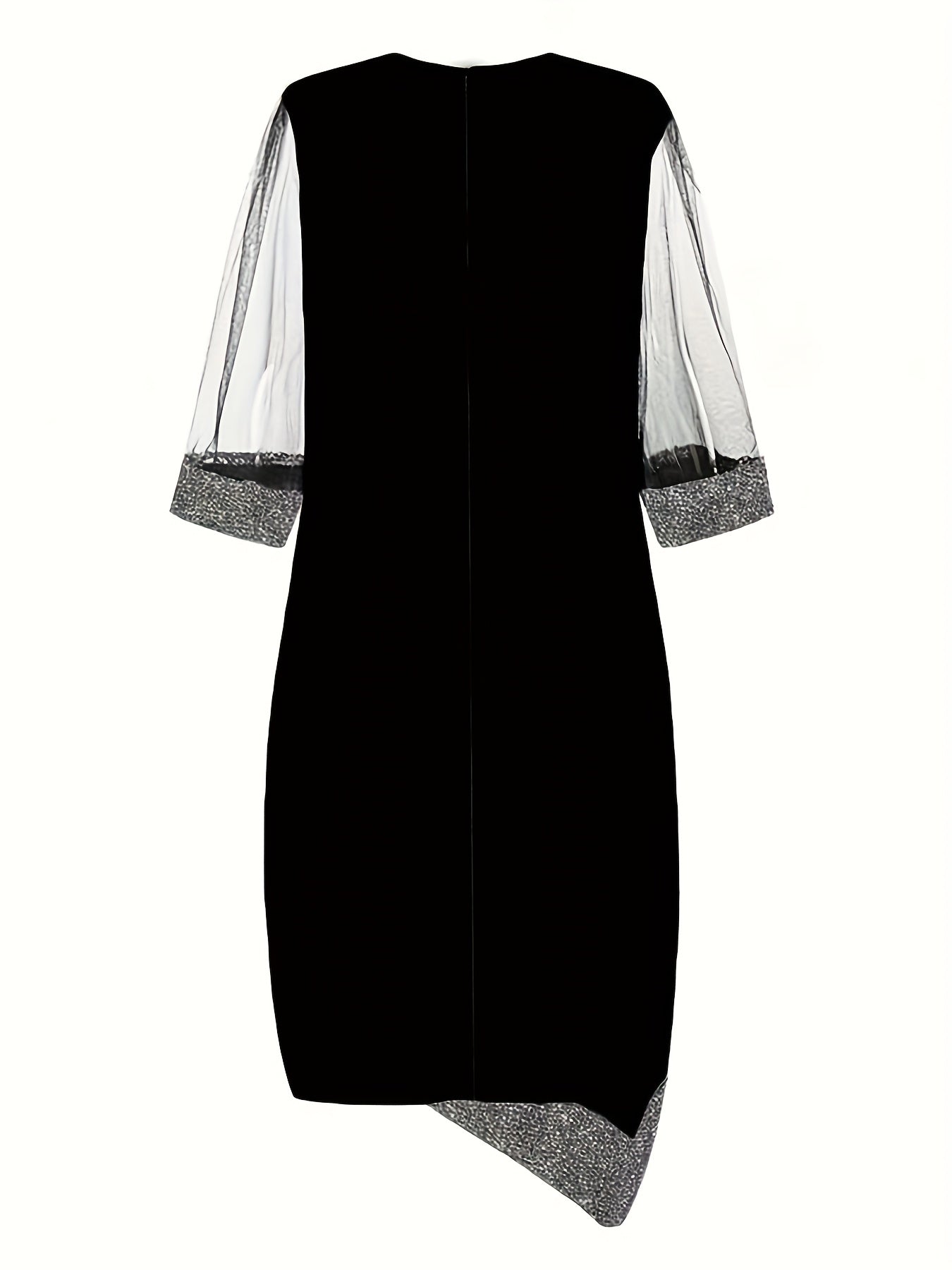 Elegant Sleeveless V-Neck Dress with an Asymmetrical Hem for Women