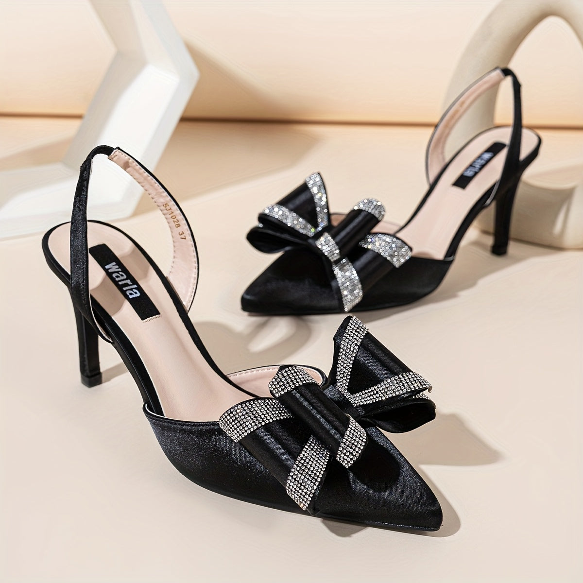 Sandales Femme Élégantes à Talons Fins – Décoration à Nœud Multicouche, Style Doux et Raffiné