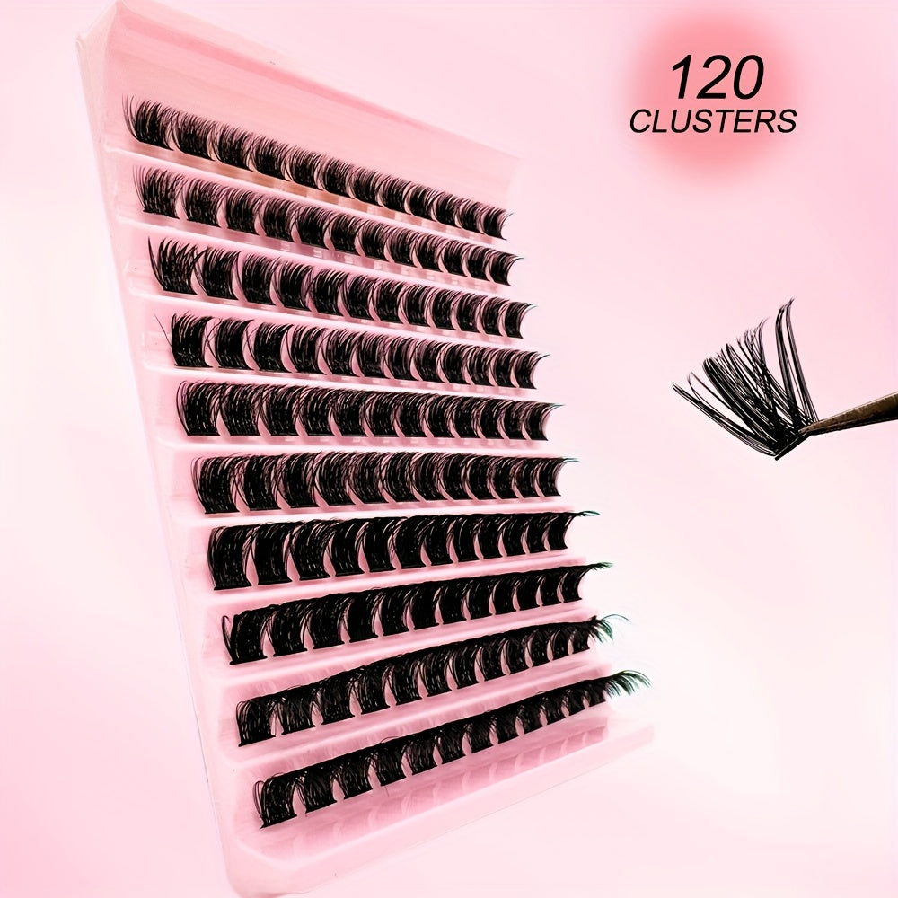 120 Touffes de Cils 8-16mm Mix – Cils Individuels en Faux Mink Souples, Courbure D, Noirs et Fluffy, Effet Naturel, Confortables et Faciles à Poser