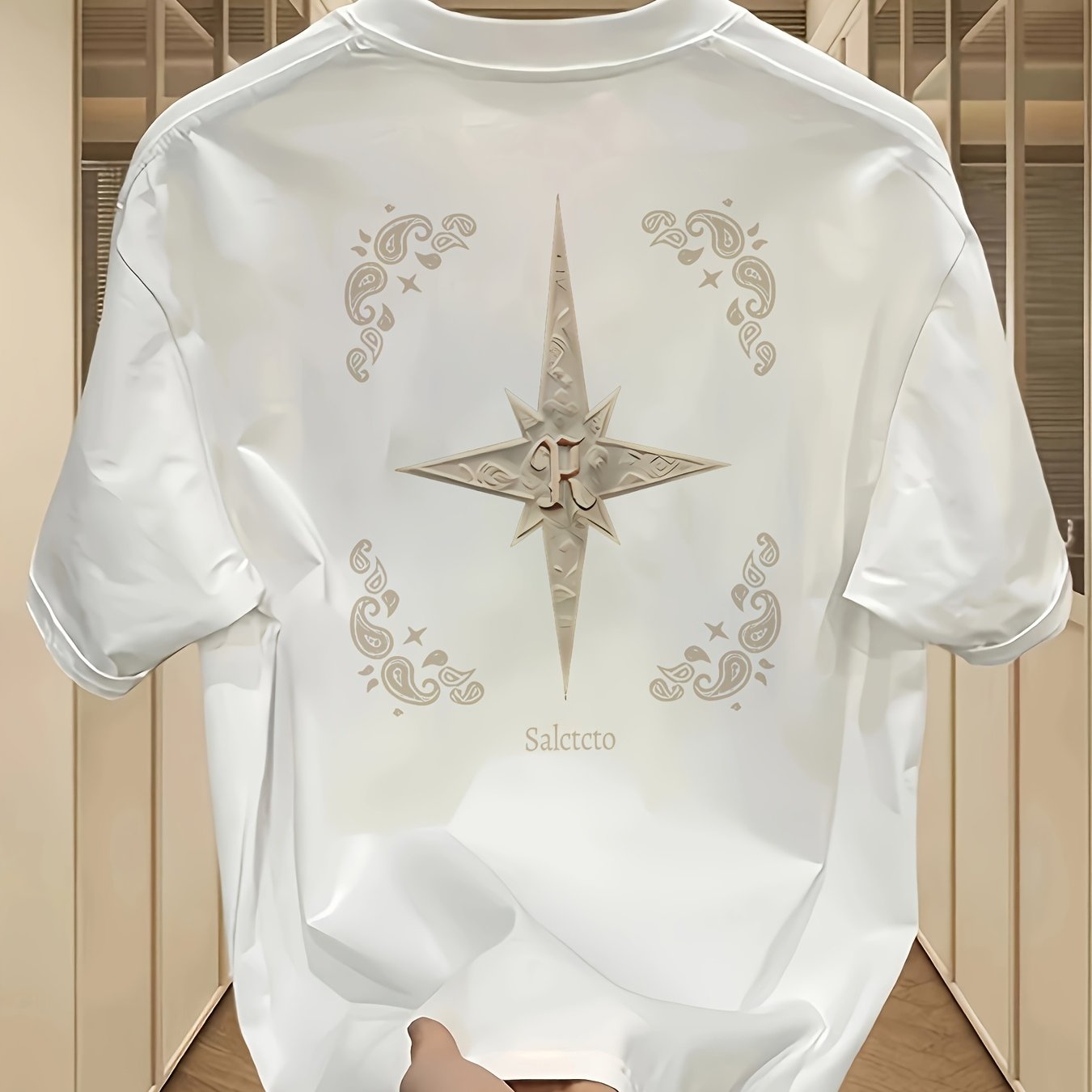 Pure cotton trendy brand printed short-sleeved T-shirt Men's summer new large-size versatile casual top