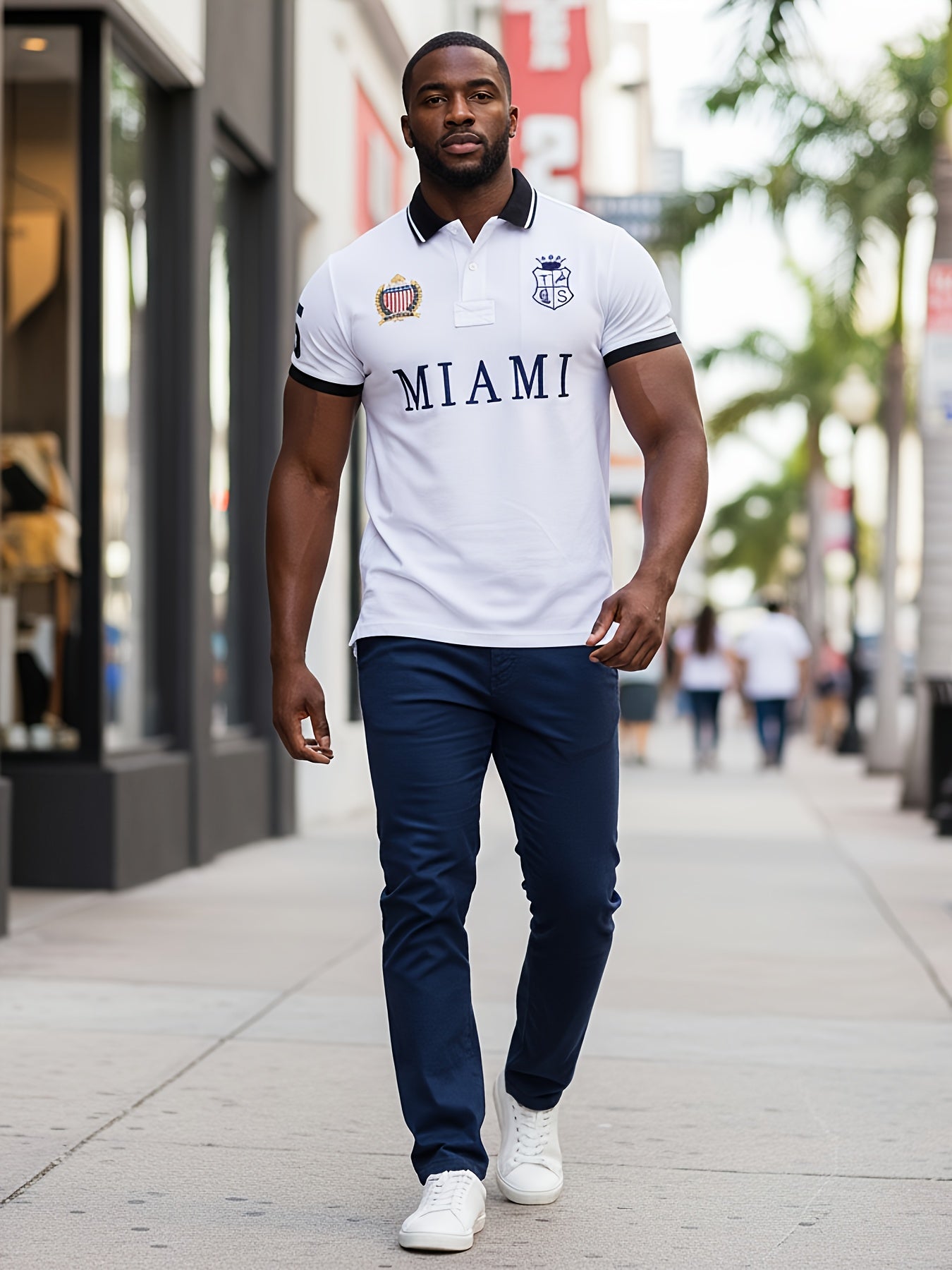 Border British Royal Casual Fashion Shirt, American Miami Solid White High-Quality Natural Fabric Soft Comfortable Non-Fading No Shrinkage Anti-Pilling Slimming Stretch Breatha