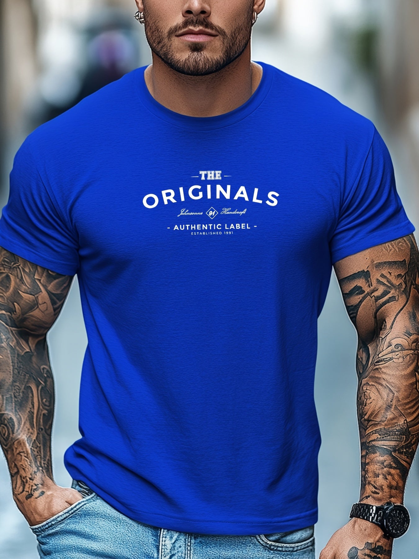 Men's Original Text Graphic T-Shirt - Dark Gray with White Lettering - Breathable Summer Tee - Authentic Label Design - Casual Everyday Shirt for Men