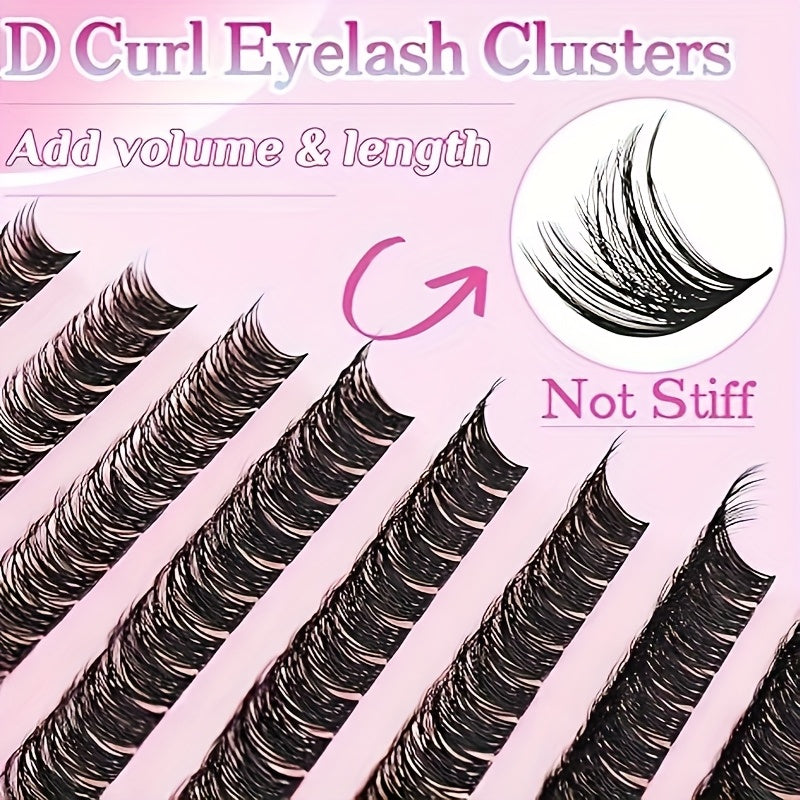 Lot de 120 Faux Cils – Courbure D, Longueurs Mixtes 9-14mm, Styles Fins et Épais, Effet Naturel, Réutilisables, Idéal Débutants DIY