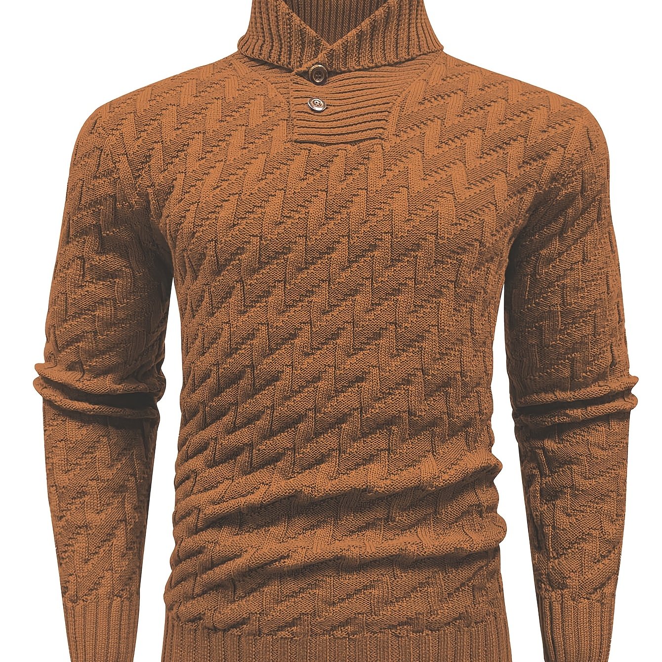 Men'S Stylish Pullover Sweater with a Collar for Commuting in Solid Colors.