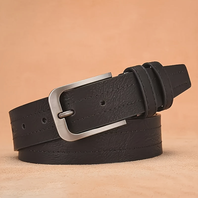 Lot de 3 Ceintures Homme Décontractées Vintage – Ceintures Durables et Respirantes, Conçues pour Professionnels, Personnes Matures et Amateurs de Mode, Idéales Comme Cadeau pour Toutes Occasions, Ceintures Homme de Luxe, Ajustables, Boucle Carrée