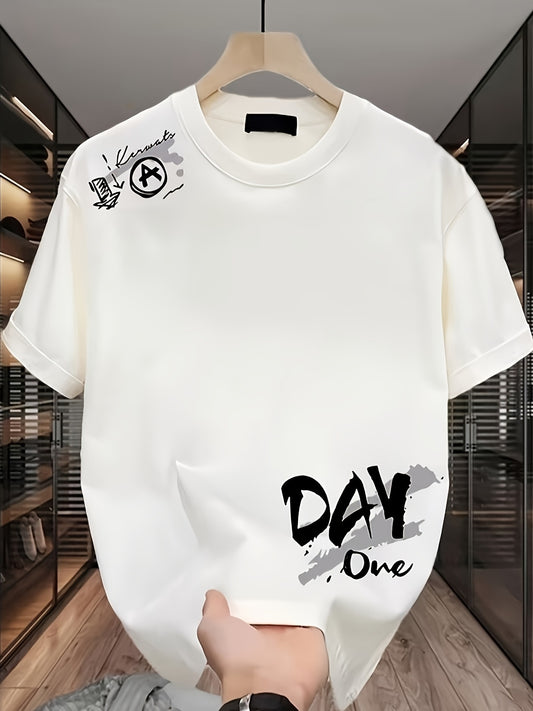 Heavy cotton summer new American high street round neck short sleeved T-shirt oversized design sense niche high-end sense, cool casual fashion versatile half sleeved couple's top