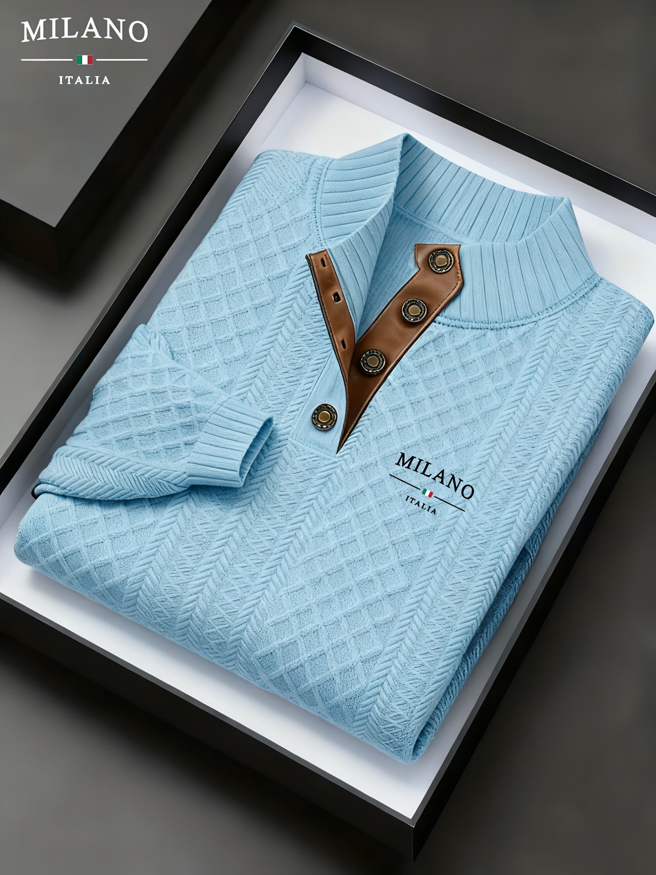 The Men'S Autumn And Winter Christmas High-Neck Jacquard Knitted Sweater Is a Casual Style Made from a Heavy 280G/M² Fabric with Random Textures. It Features a Mature And Stylish High-Neck Pullover Design, with