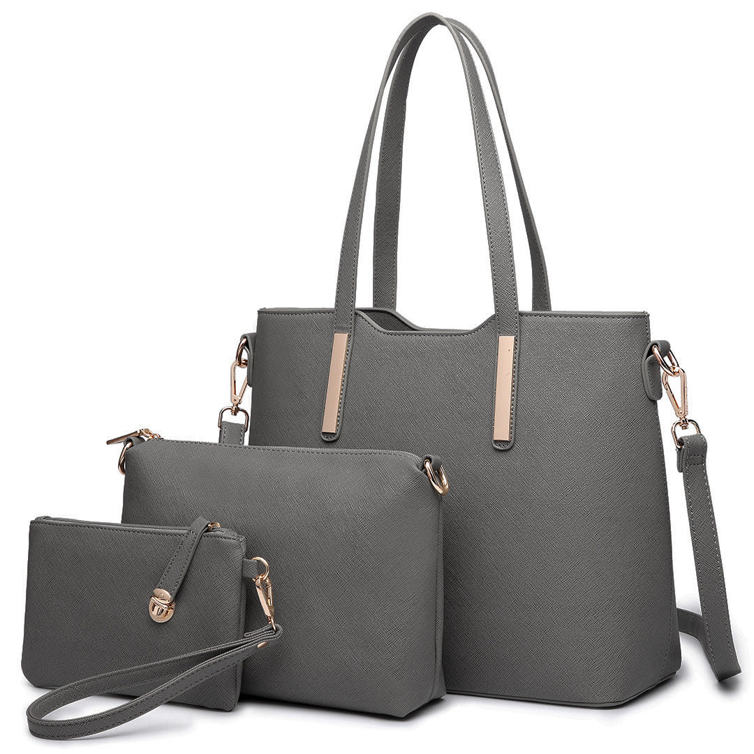Set de 3 Sacs Cabas Misslulu en Cuir PU – Sac à Main, Sac à Épaule et Sac d’École pour Femmes
