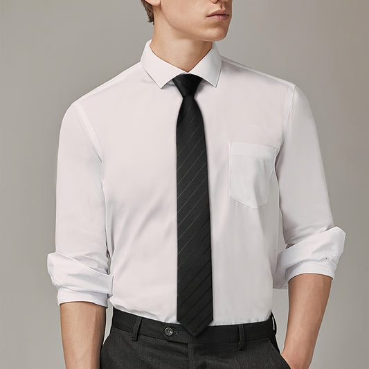 Lot de 6 Cravates Homme – Couleur Unie Classique