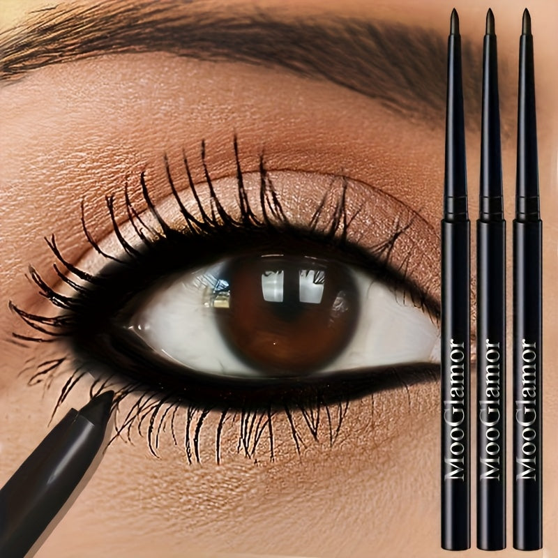 3-pack Eyeliner Gel Pen Set, Long-lasting and Defined Makeup, Water- and Non-creamy, Must-have Eyeliner Pen for Travel, Suitable for Both Beauty Enthusiasts and Beginners