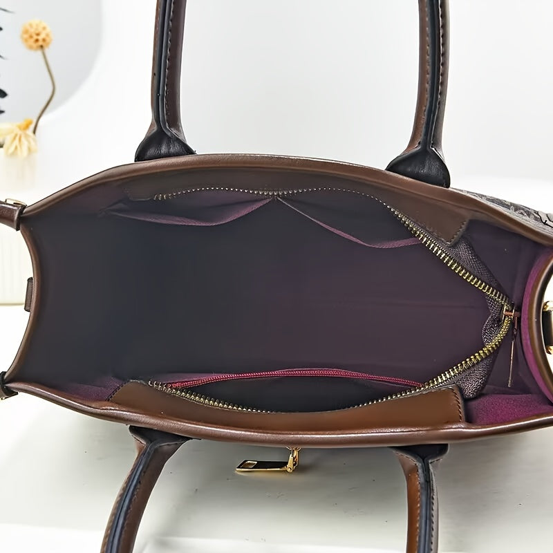 Sac à main femme grand format avec porte-monnaie et porte-cartes – polyvalent, élégant, sac à bandoulière pour mère tendance