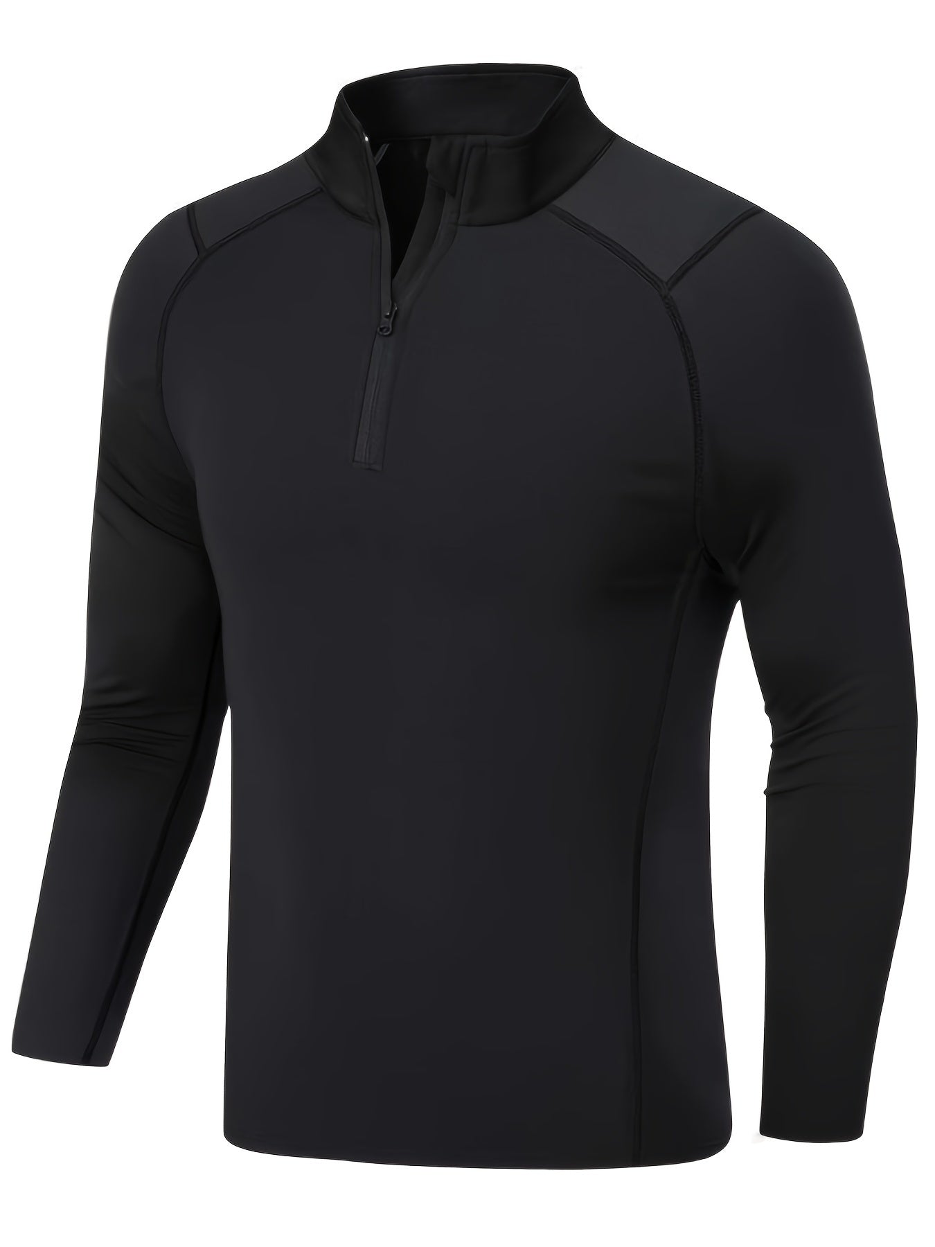 Men's Fitness Long Sleeve T-Shirt, -Lined for Autumn and Winter, Tight-Fitting Basketball Base Layer for Running and Training