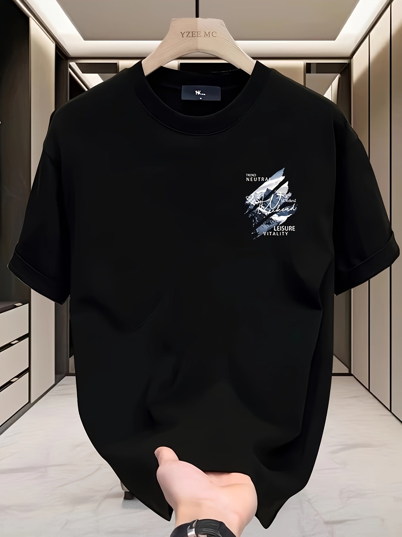 Men'S Summer New Loose-Fitting Short-Sleeve T-Shirt, Versatile Round Neck, Perfect for Casual Outfits.