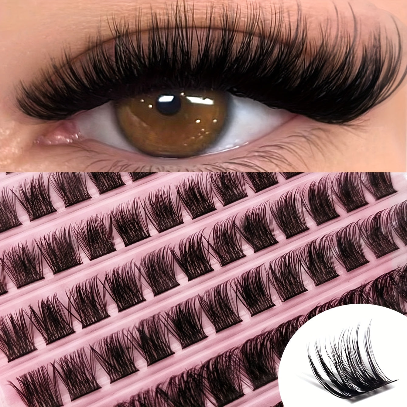 120/160/200 pcs Cils en Paquets Effet Naturel – C Curl, 9–16 mm, Kit d’Extensions DIY avec Styles Mélangés 40D, T50, 80D et 80D Cat Eye, Extra Épais
