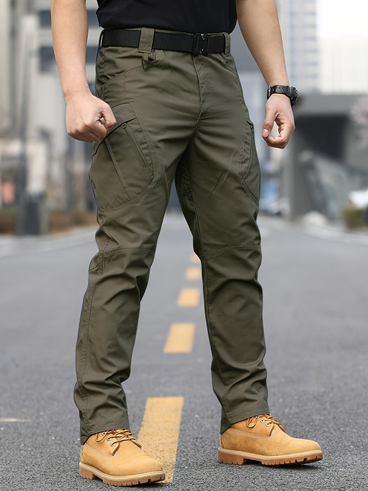 Pantalon cargo tactique pour homme (4 pièces) – multi-poches, taille ajustable, polyester non extensible, tissu durable, idéal pour randonnée, pêche, escalade et usage quotidien