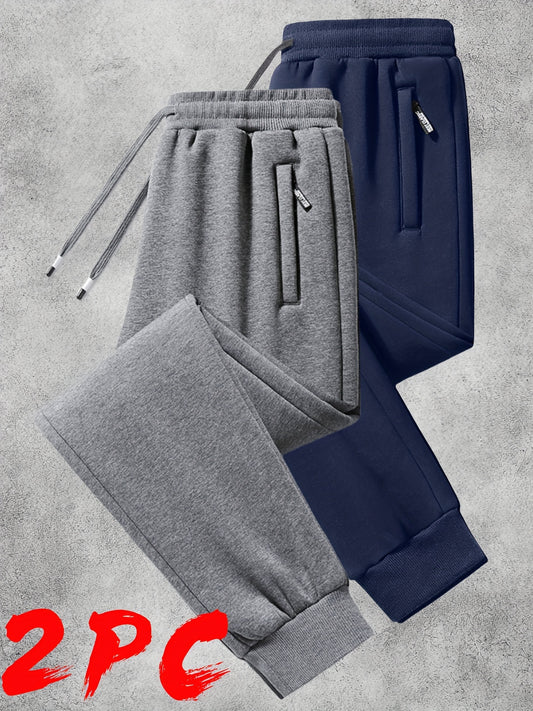 2pcs Pantalons Homme à Cordon – Automne/Hiver, Sport & Casual, Jogging Lâche