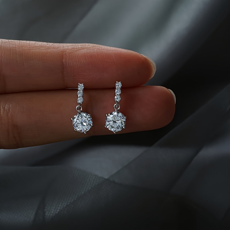 Boucles d’Oreilles Élégantes en Zircon – Pendantes et Stylées, Clous d’Oreilles Délicats et Raffinés