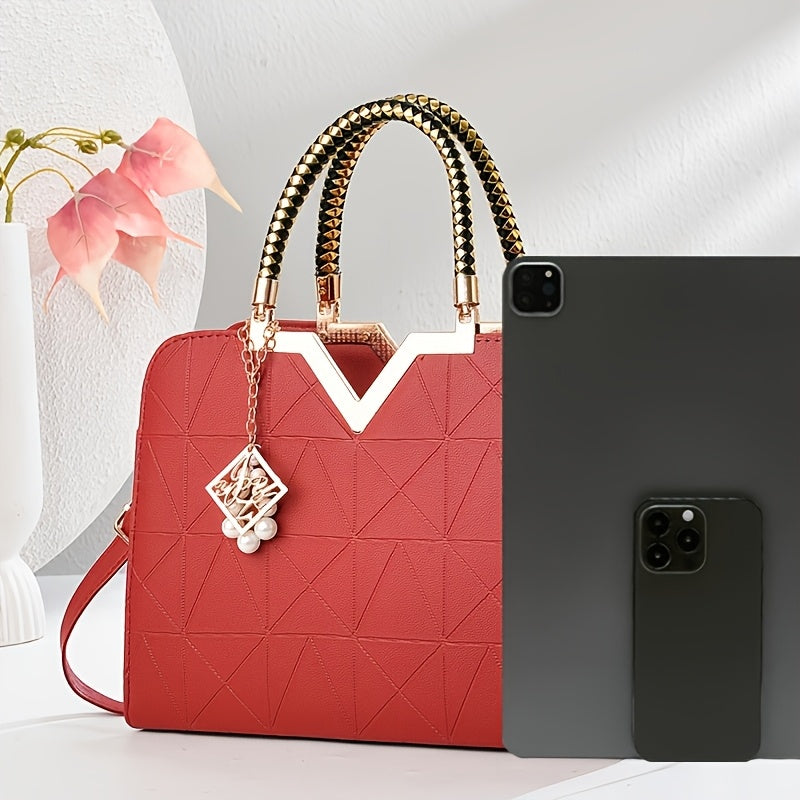 Sac fourre-tout grande capacité pour femmes – style estival décontracté, texture premium, polyvalent pour épaule, idéal pour travail et trajets, cadeau parfait