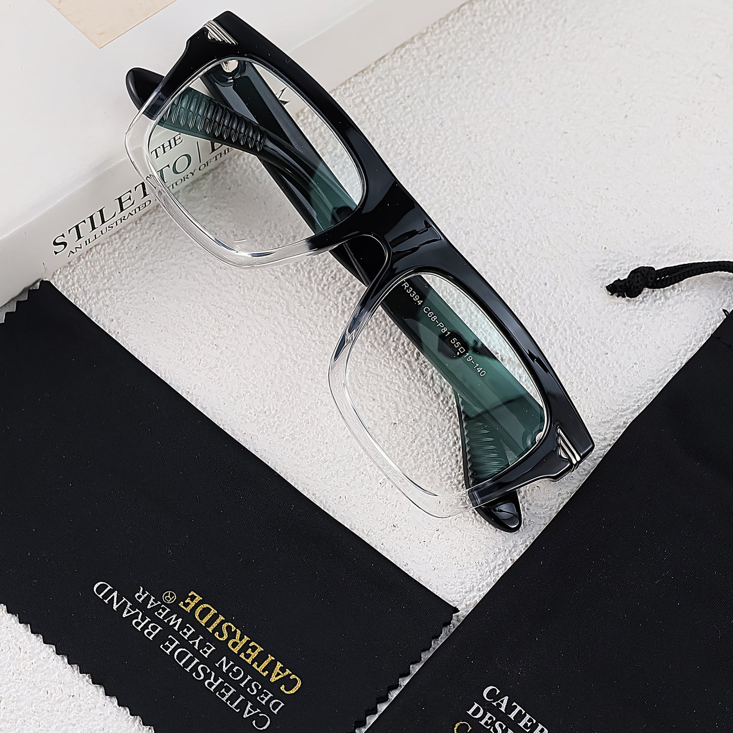 Stylish Square Glasses Made from TR90 Material, Featuring a Simple Vintage Design for Both Men And Women. These Classic Eyewear Pieces Serve As Great Photo Props And Make Perfect Gifts, Complete with a Full Package Set And Ca