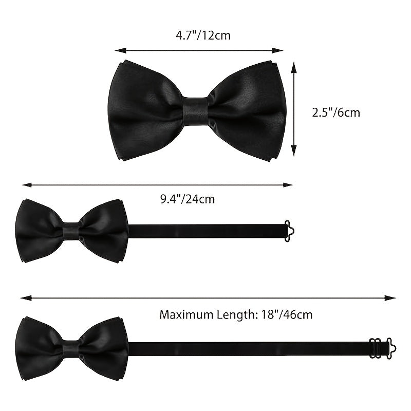 Lot de 8 Nœuds Papillon Homme – Motifs Variés, Ajustables, Mariage & Bureau