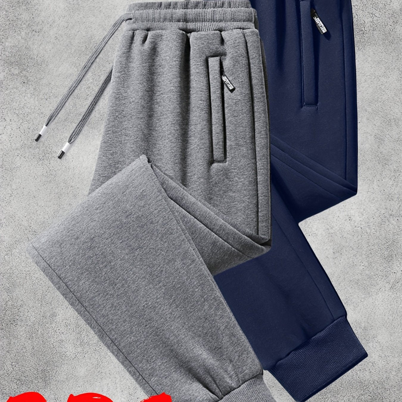 2pcs Pantalons Homme à Cordon – Automne/Hiver, Sport & Casual, Jogging Lâche