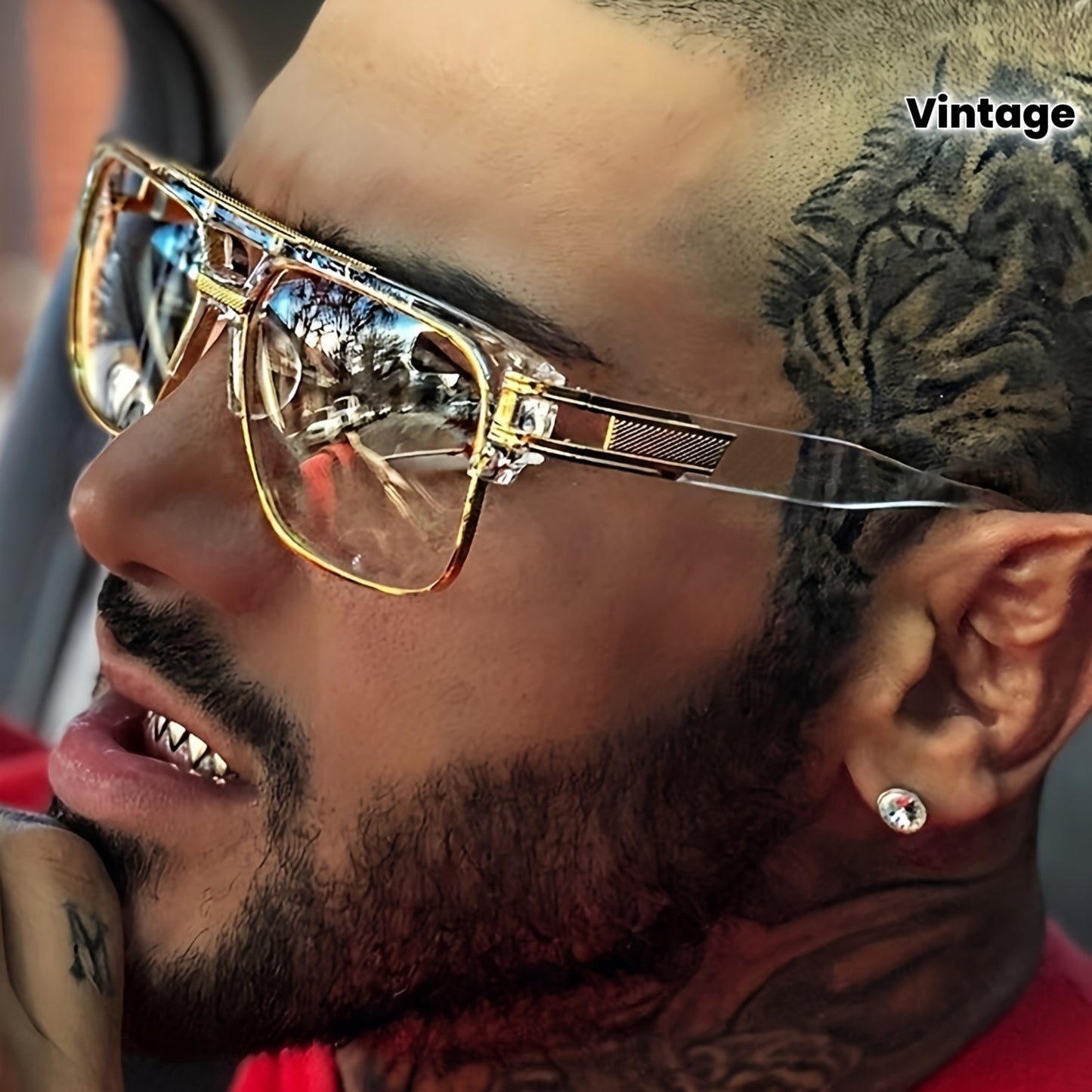 1pc Retro Square Frame Glasses for Women & Men - Metal Hinges, Lightweight Full-Rim Unisex Design, Non- Decorative Eyewear for, Casual & Formal Outfits, Stylish Glasses, Trendy Eyewear, Metallic Accents, Sleek Lenses