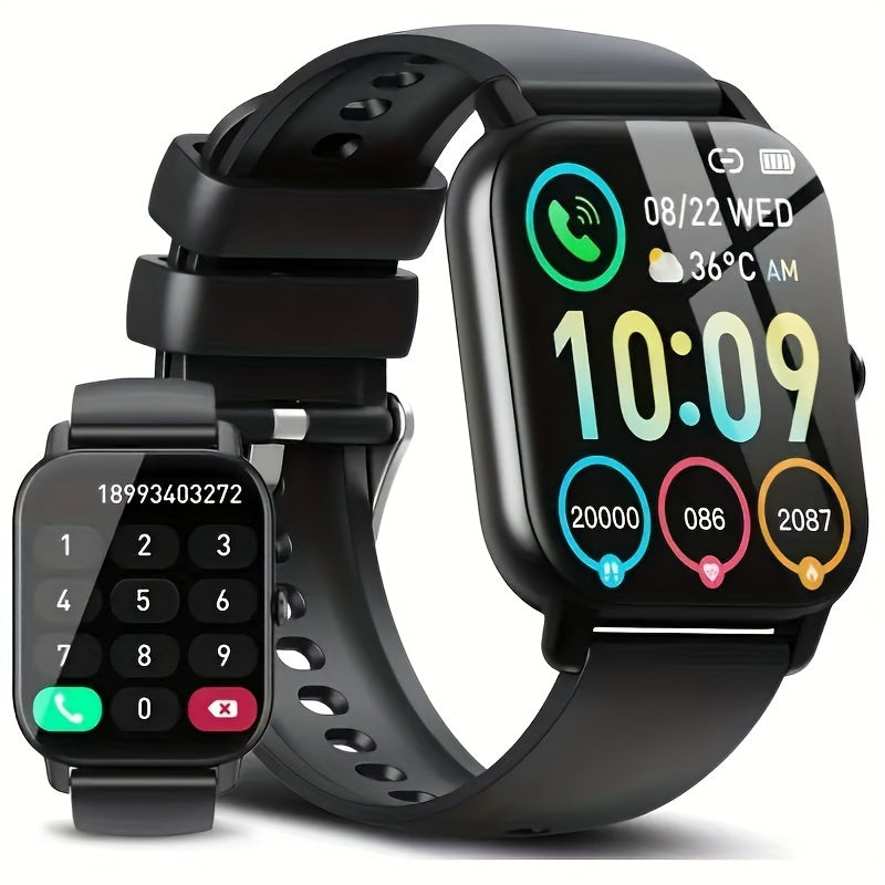 Smart Watch For Men Women(Dial/Answer Calls), Activity Trackers With Sleep Monitor, 112 Sports Modes, 1.85 HD Touchscreen Fitness Watch Compatible With Android/for iPhone, Black