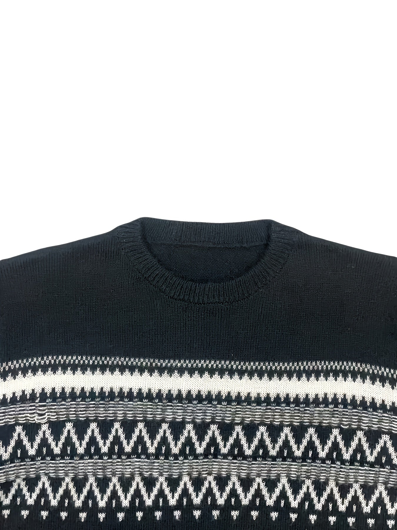 Sweater Plus Size à Motifs Géométriques