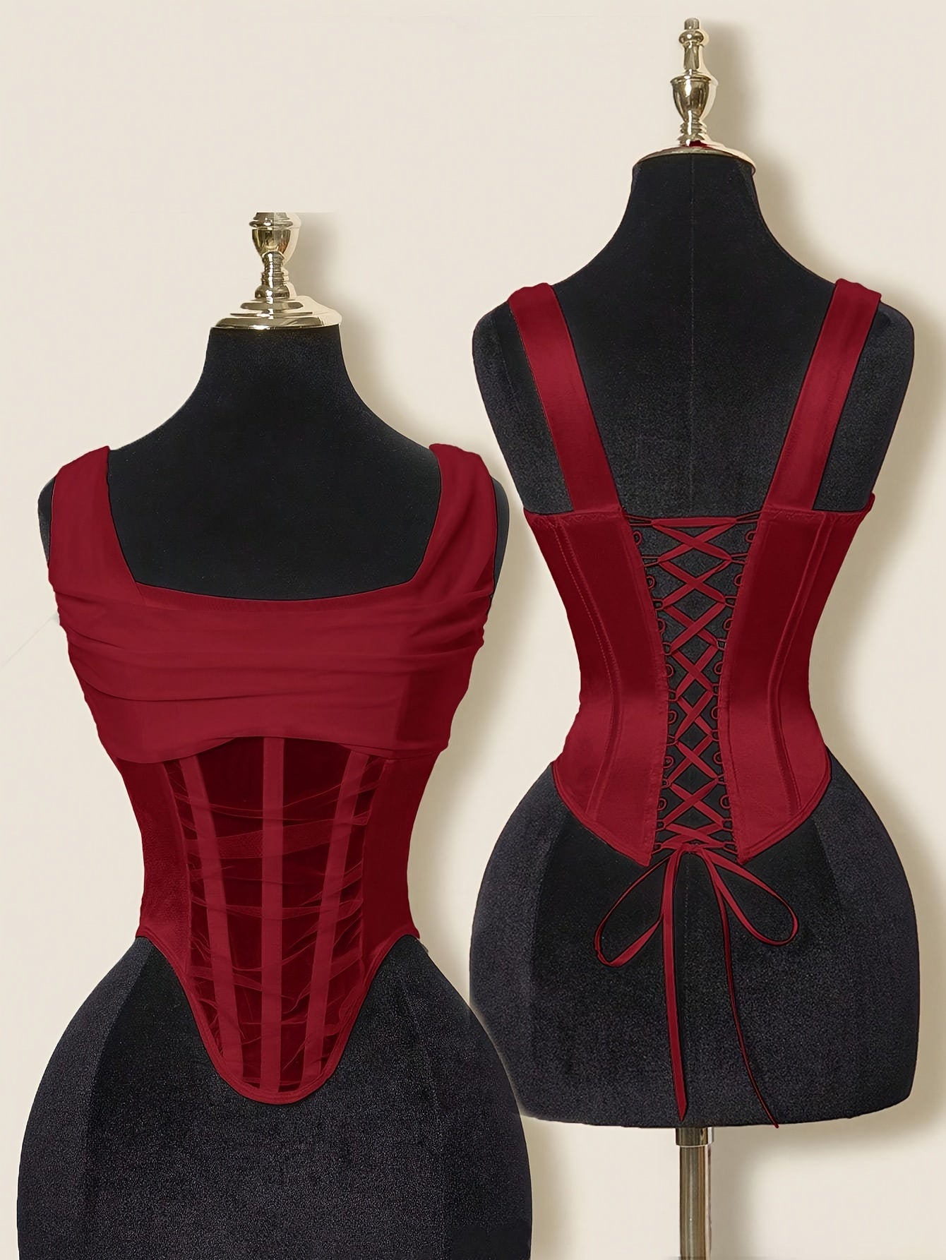Top Corset Femme Y2K Rétro – Épaules Dénudées, Élégant pour Soirées Formelles et Décontractées, Bretelle Ajustable à Nœud au Dos, Tenue Polyvalente Toutes Saisons, Idéal Noël, Saint-Valentin et Occasions Festives