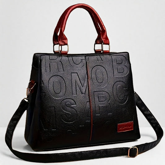 Sac à main de luxe grande capacité pour femmes – tote et bandoulière marron élégant, accessoires dorés, fermeture zippée, parfait pour travail et voyage