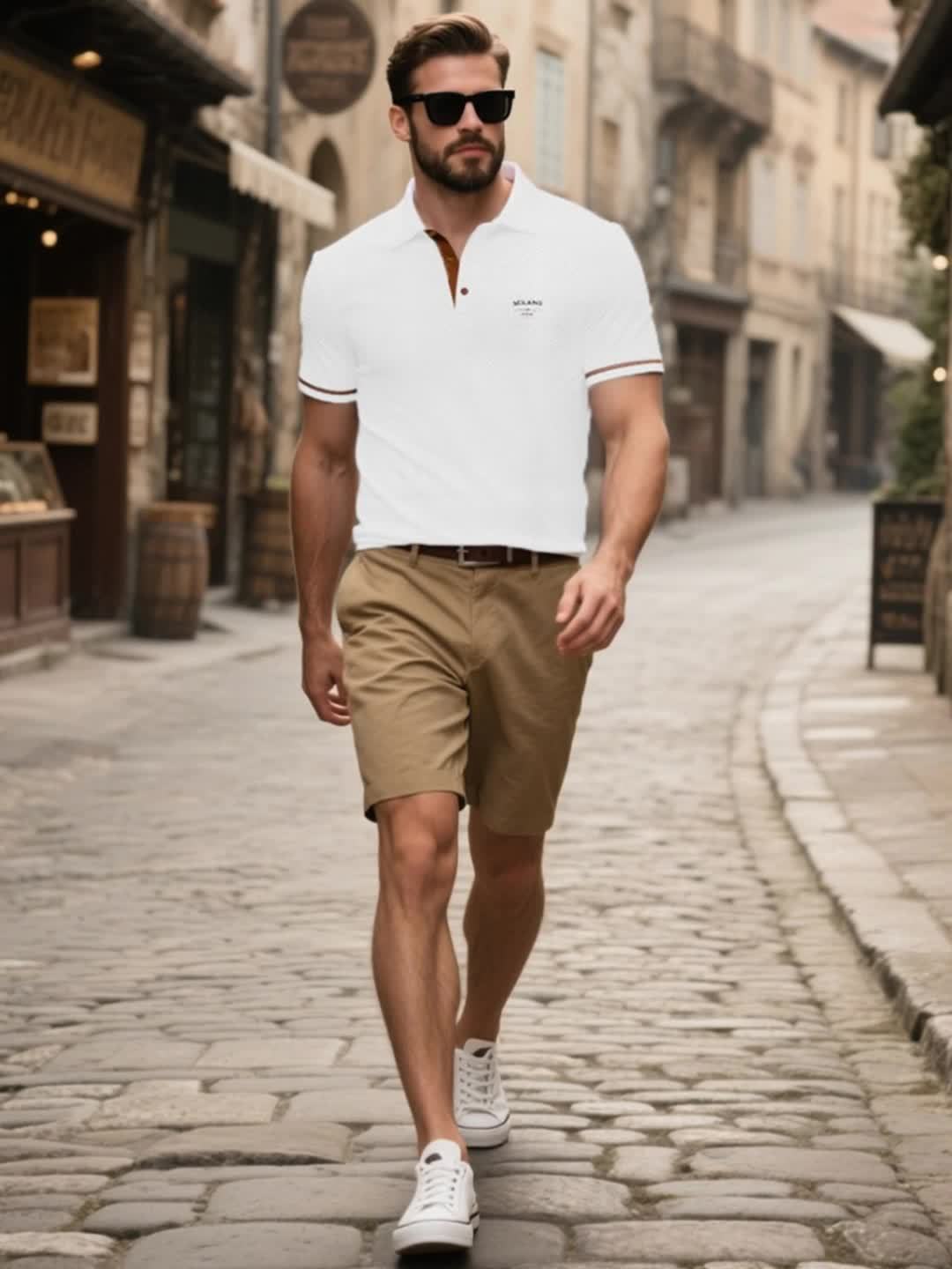 Men'S Light Blue Short Sleeve Button-Up Shirt - Ice Sliky Fiber Fabric, Short Sleeve, Collar, Regular Fit, Casual Summer Wear, Summer Casual Wear | Collar Buttonup Shirt | Stretchable Fabric