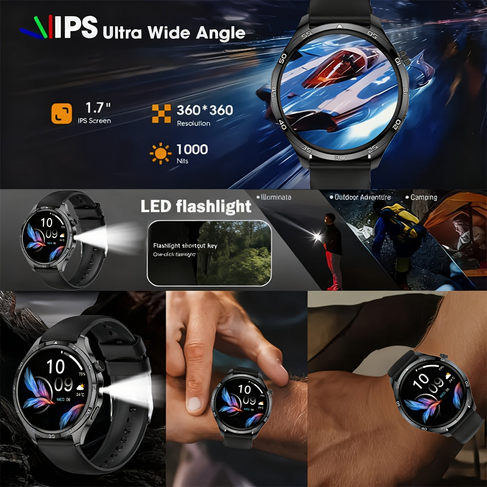 Nouvelle Montre Connectée Homme & Femme – Appels/SMS Sans Fil, Multi-Modes Sport, Contrôle Caméra à Distance, Tracker Fitness, Compatible iPhone & Android, Recharge USB, Bracelet Silicone, Design Moderne, Écran Clair