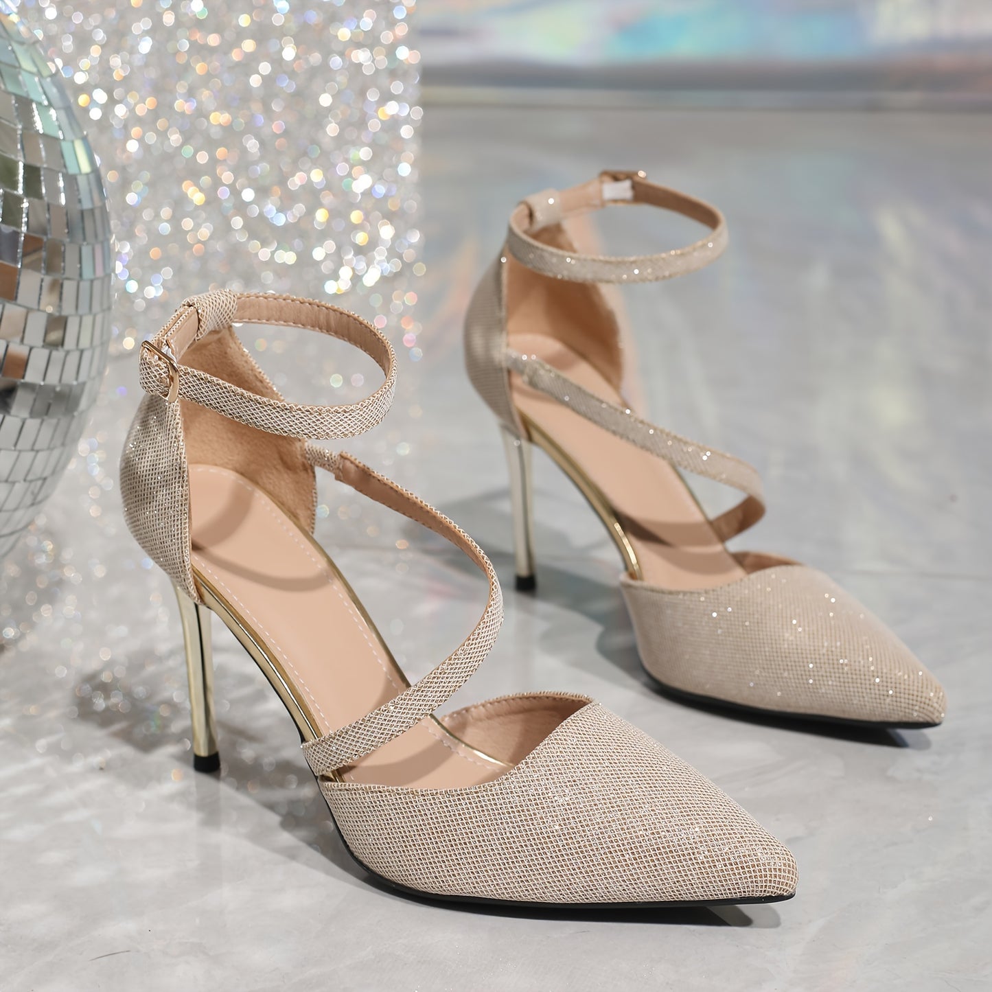 Escarpins à Talons Aiguilles Ultra-Hauts – Bout Pointu, Semelle et Semelle Intérieure Antidérapantes, Élégants pour Mariages et Soirées, Adaptés Toute l’Année (Compatible avec Robes, Jupes, Blouses)