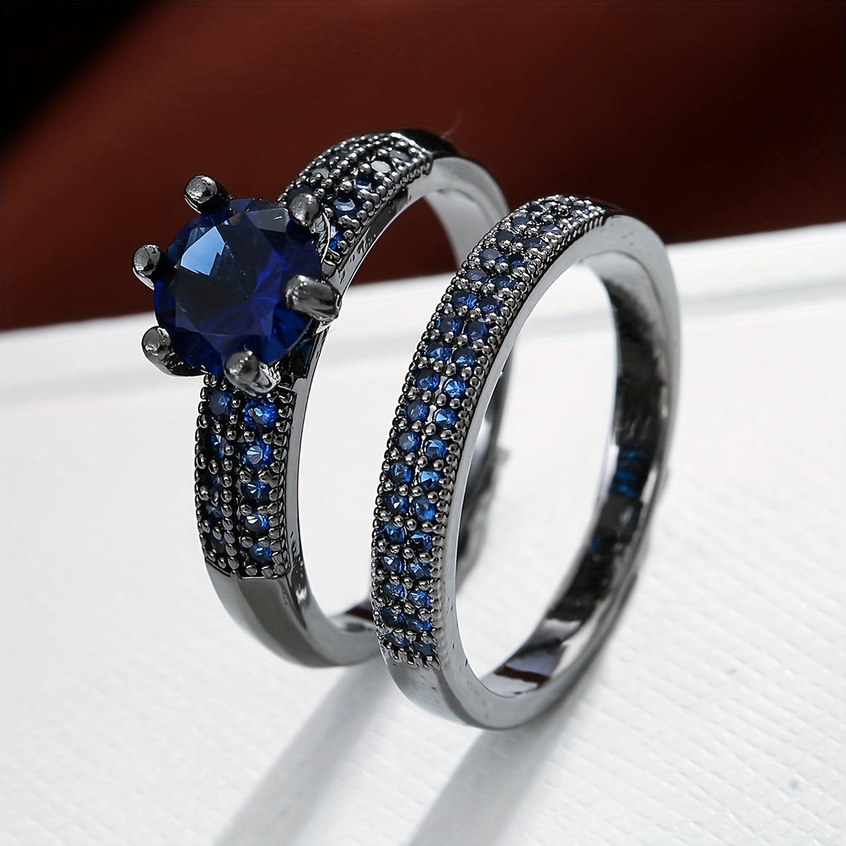 New Fashionable European And American Style Ring with Synthetic Zirconium Combination