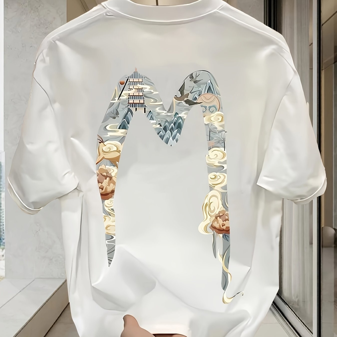 Men'S Heavyweight T-Shirt - Loose Fit Casual Summer Tee with Heart Graphic, Round Neck Short Sleeve Shirt for Everyday & Formal Wear - Breathable Everyday Essential for Valentine's, Father'S Day, Chinese New Year - Ideal Gift