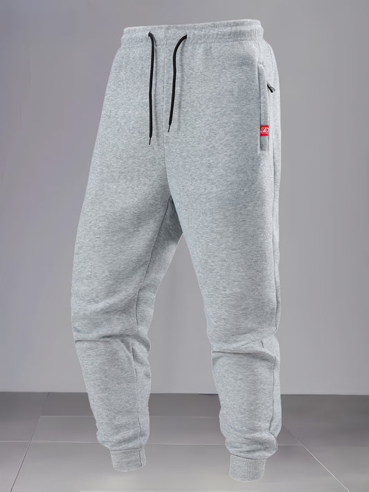 4pcs Pantalons Hiver Homme – Polaire, Cordon, Loose Fit, Outdoor & Casual, Bleu/Gris/Noir