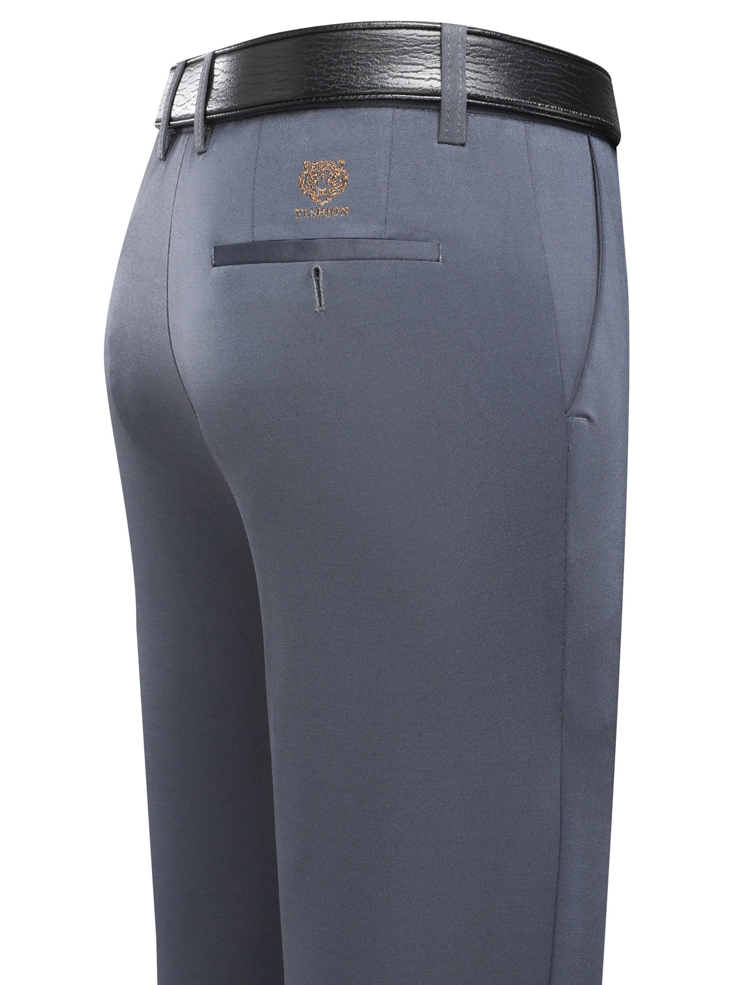 Pantalon habillé business pour homme – taille élastique, coupe droite, lavable en machine, fermeture à boutons, idéal bureau, réunions et événements semi-formels