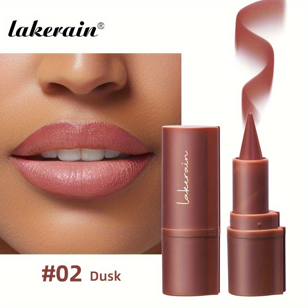 Lakerain 2-in-1 Matte Lip Liner & Lipstick - Waterproof, Sweatproof, Smooth Application for All Skin Types