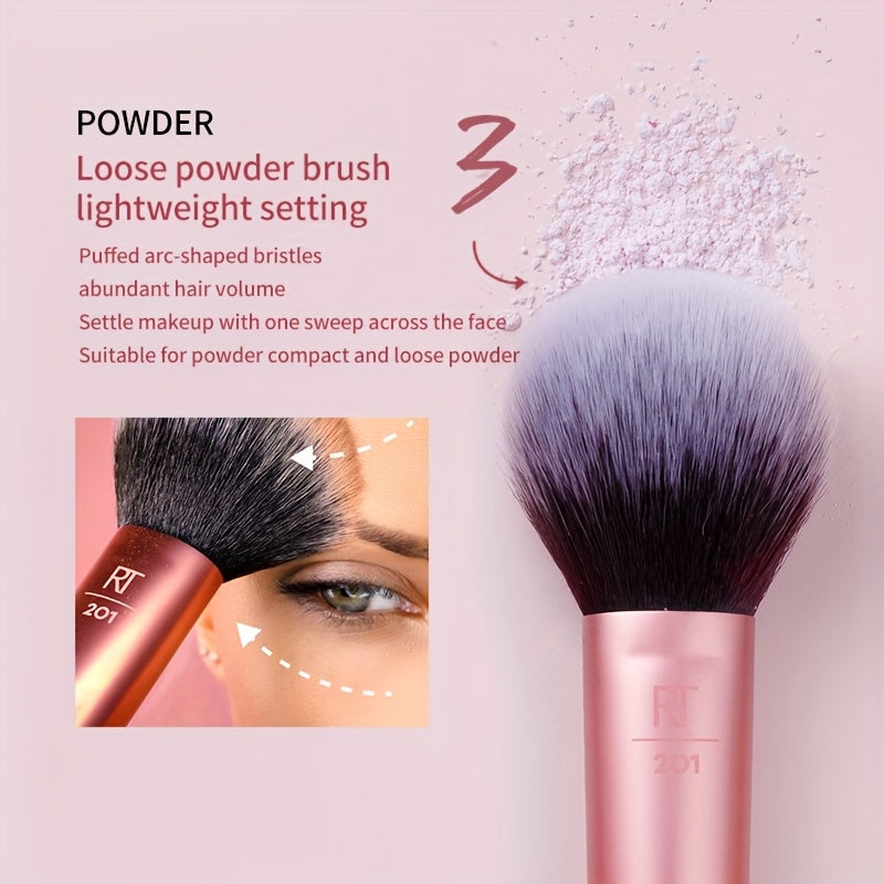 Kit Pinceaux Maquillage Visage – Blush, Contour & Fixation
