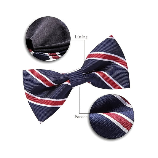 Lot de 8 Nœuds Papillon Homme – Motifs Variés, Ajustables, Mariage & Bureau