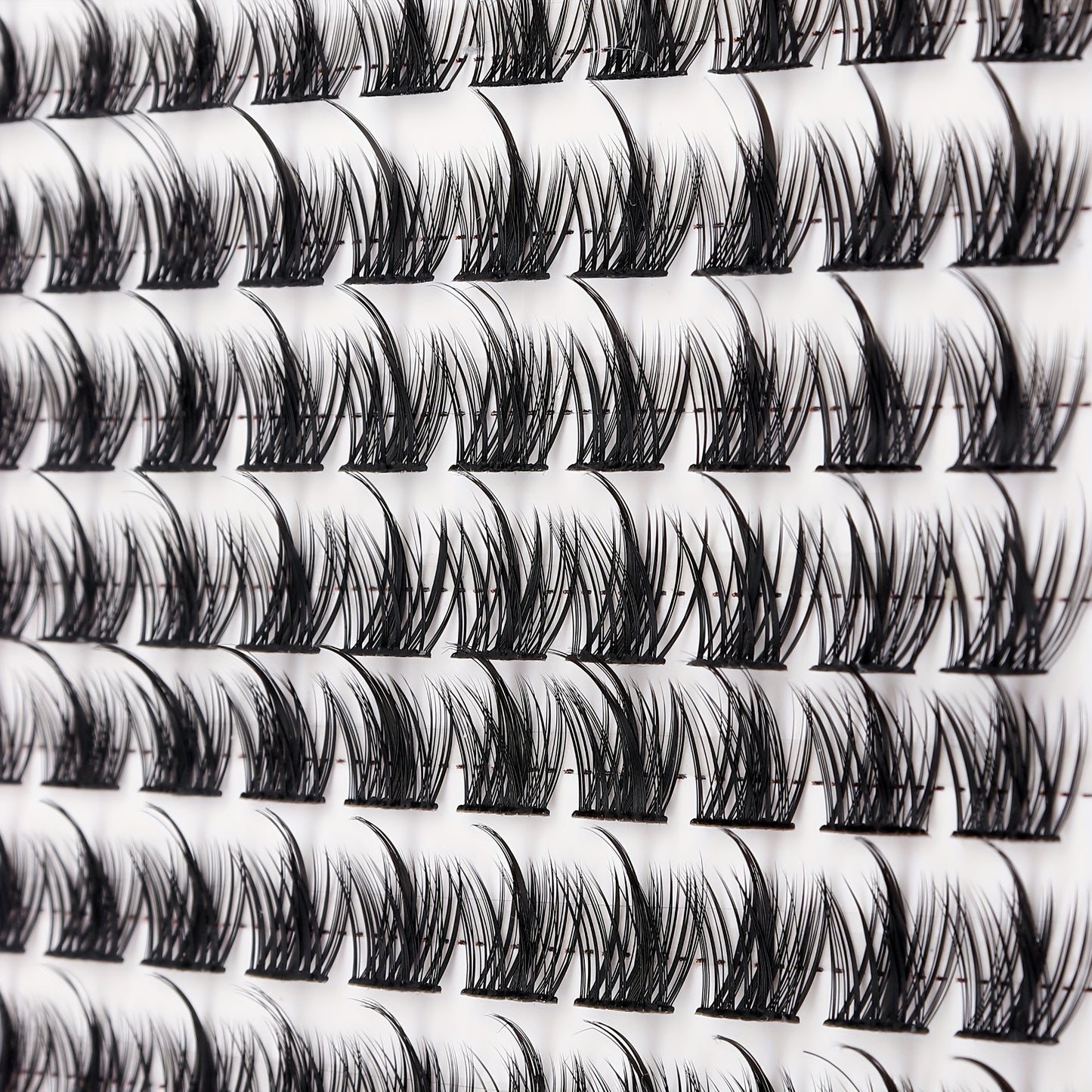 Lot de 460 Touffes de Faux Cils DIY – 2 Types de Poils, Longueurs Mixtes 10-16 mm, Cils Auto-Adhésifs Courbés, Style Cartoon, Réutilisables