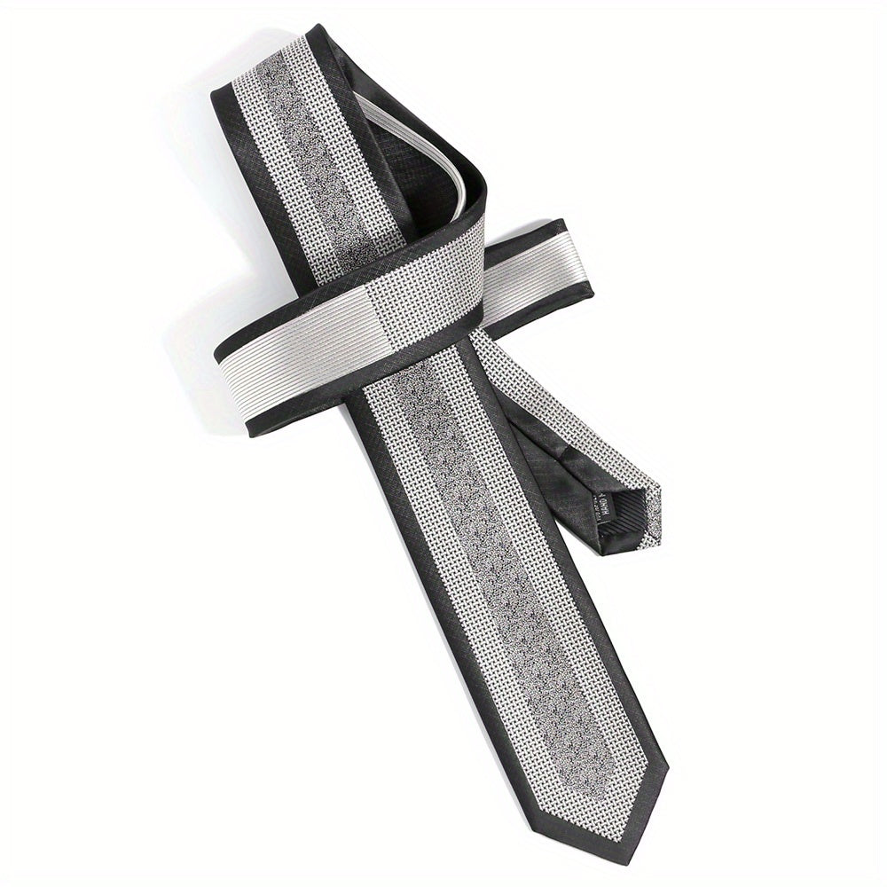 Cravate Slim Homme – Élégante pour Bureau, Mariage et Soirées, Rayée, Tissu Durable, Formelle et Décontractée