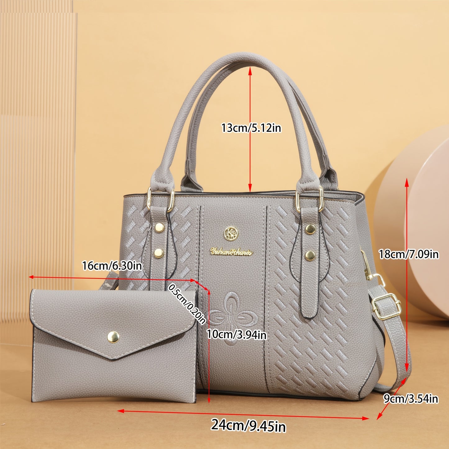 Set Multi-Pièces Femme – Sac Cabas Grande Capacité à Motif Lettres, Tendance et Élégant, Idéal pour Maman, Cadeau Décontracté pour Thanksgiving ou pour Petite Amie