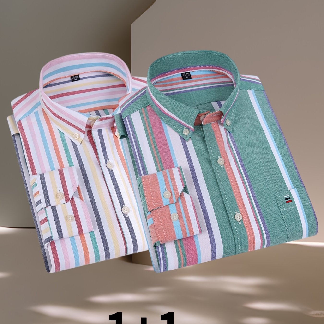 2025 100% Pure Long-Sleeve Oxford Shirt, Featuring Embroidered Chest Pocket, Suitable for Various Occasions, Available in Multiple Styles.