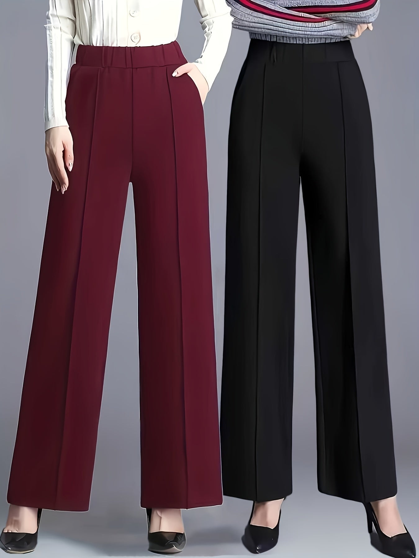 Ensemble Deux-Pièces Femme – Pantalon Long Élégant avec Poches