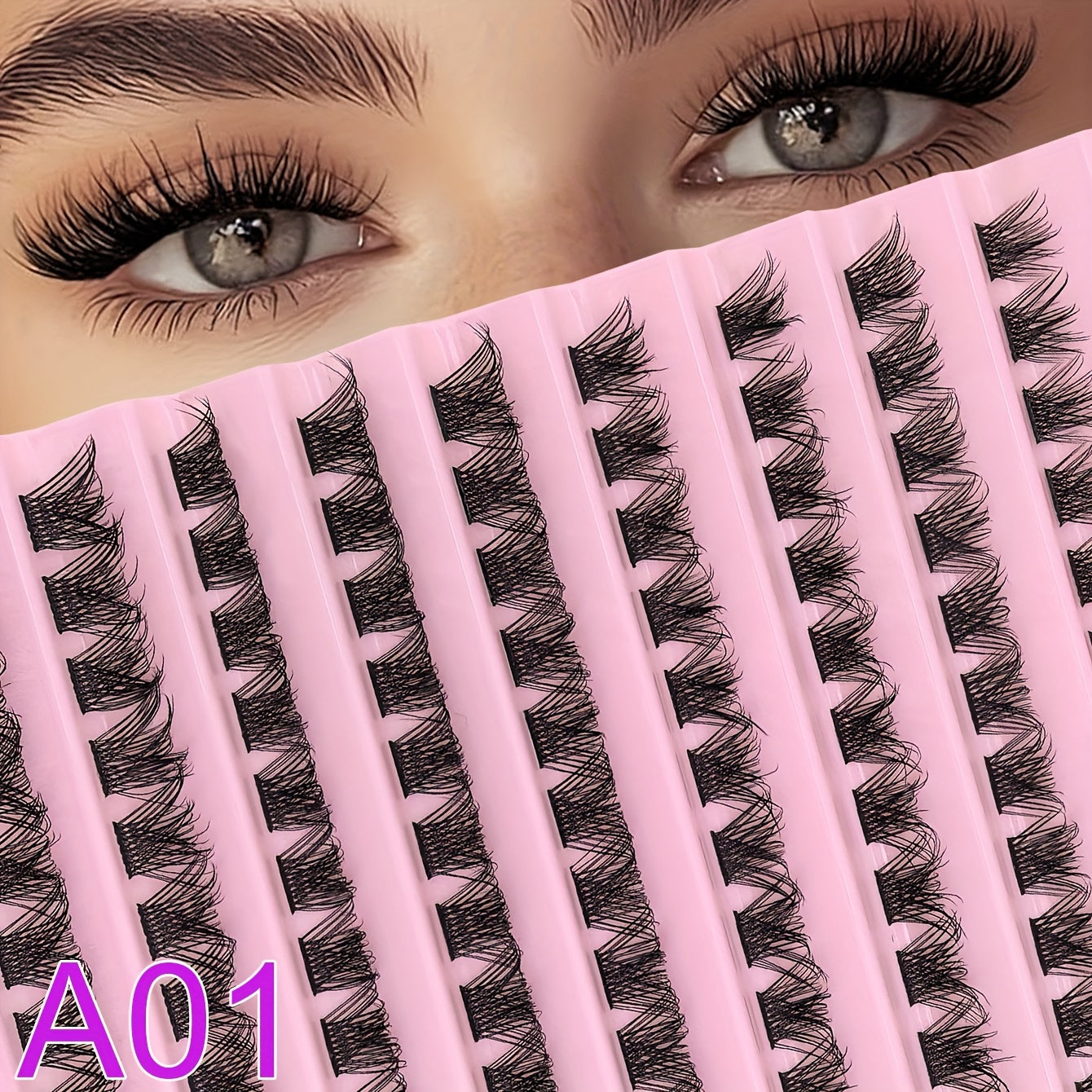 120/200 pcs de Cils Individuels – D Curl, 8-16 mm Mélangés, Fins et Épais, Effet Naturel, Parfaits pour DIY Débutants, Réutilisables