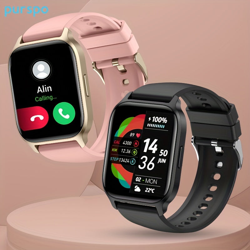 Smart Watch (Make/Answer Call), 4.7cm BT Calling Smartwatch for Women Men, Fitness Tracker Watch for iPhone And Andriod Phones with Lock Screen/ Stopwatch/ Alarm Clock/100+ Sport Modes/ Weather display/DIY Wallpaper, Good Gif