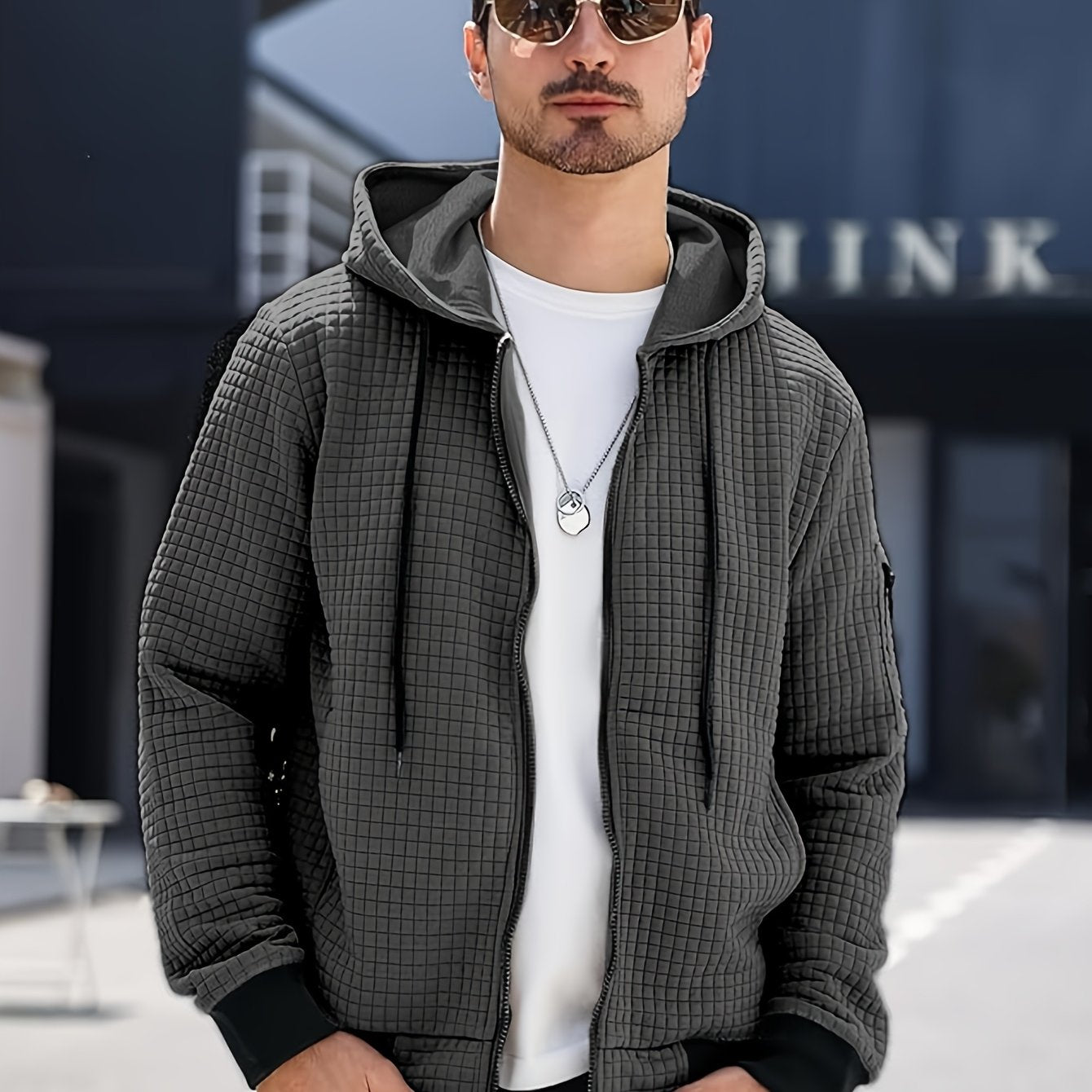 Veste ouverte à capuche pour homme grande taille – PLUS SIZE