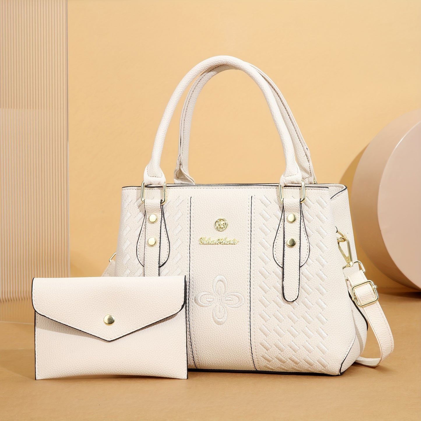 Set Multi-Pièces Femme – Sac Cabas Grande Capacité à Motif Lettres, Tendance et Élégant, Idéal pour Maman, Cadeau Décontracté pour Thanksgiving ou pour Petite Amie