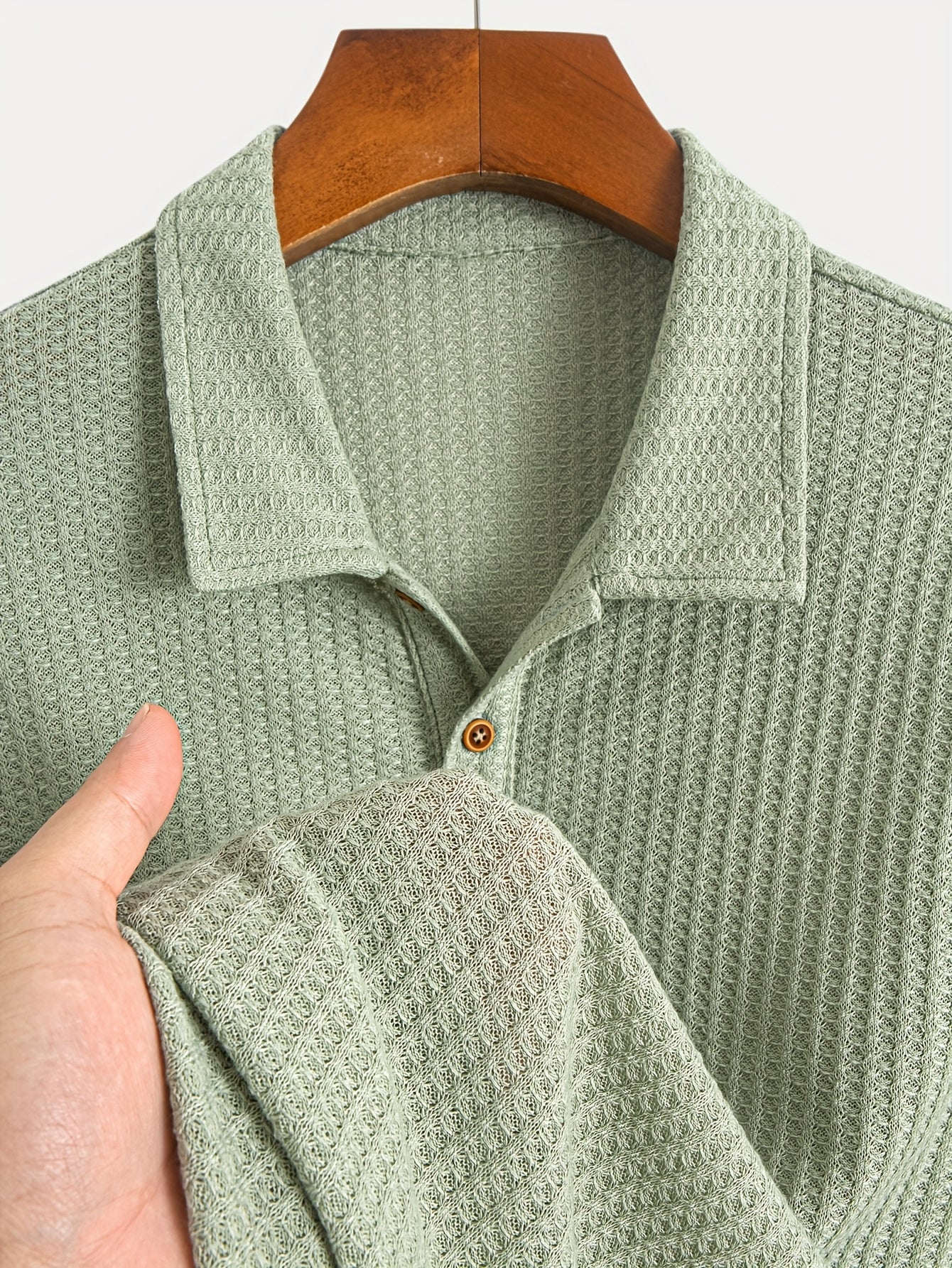 Set of 5 Short-Sleeve Polo Shirts with Jacquard Texture for Summer Casual Sports, Knit